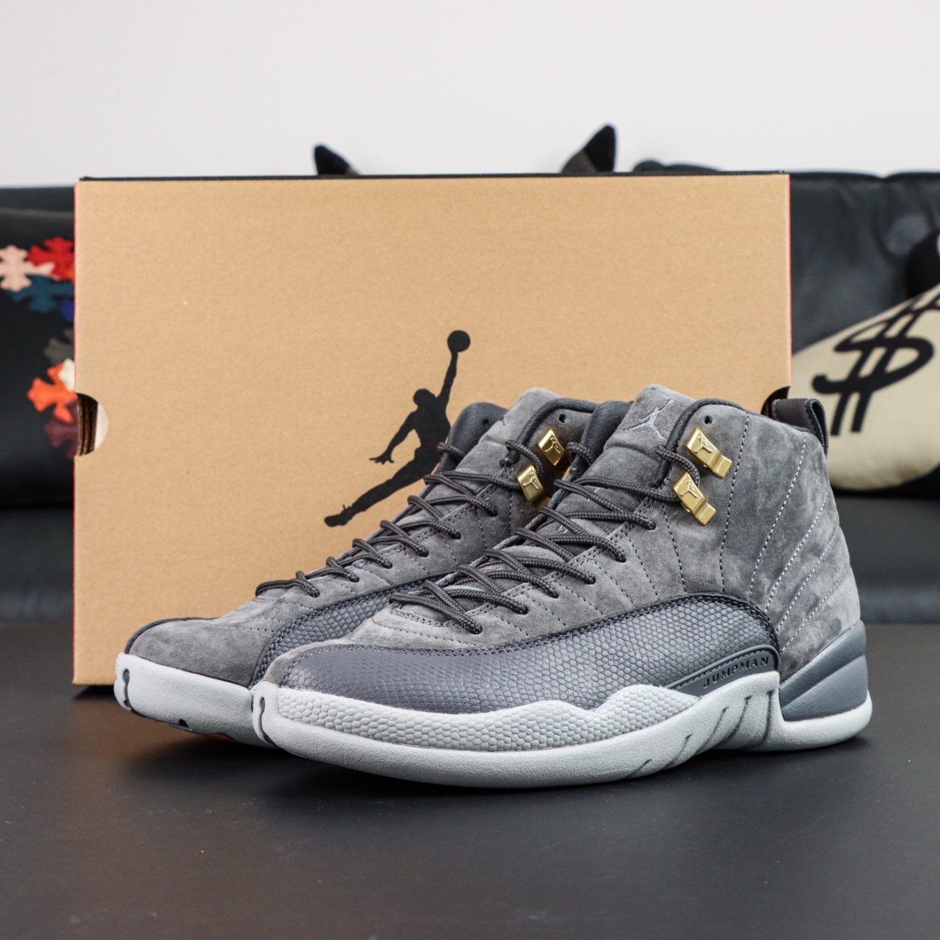 Air Jordan 12 "Dark Grey" Reps