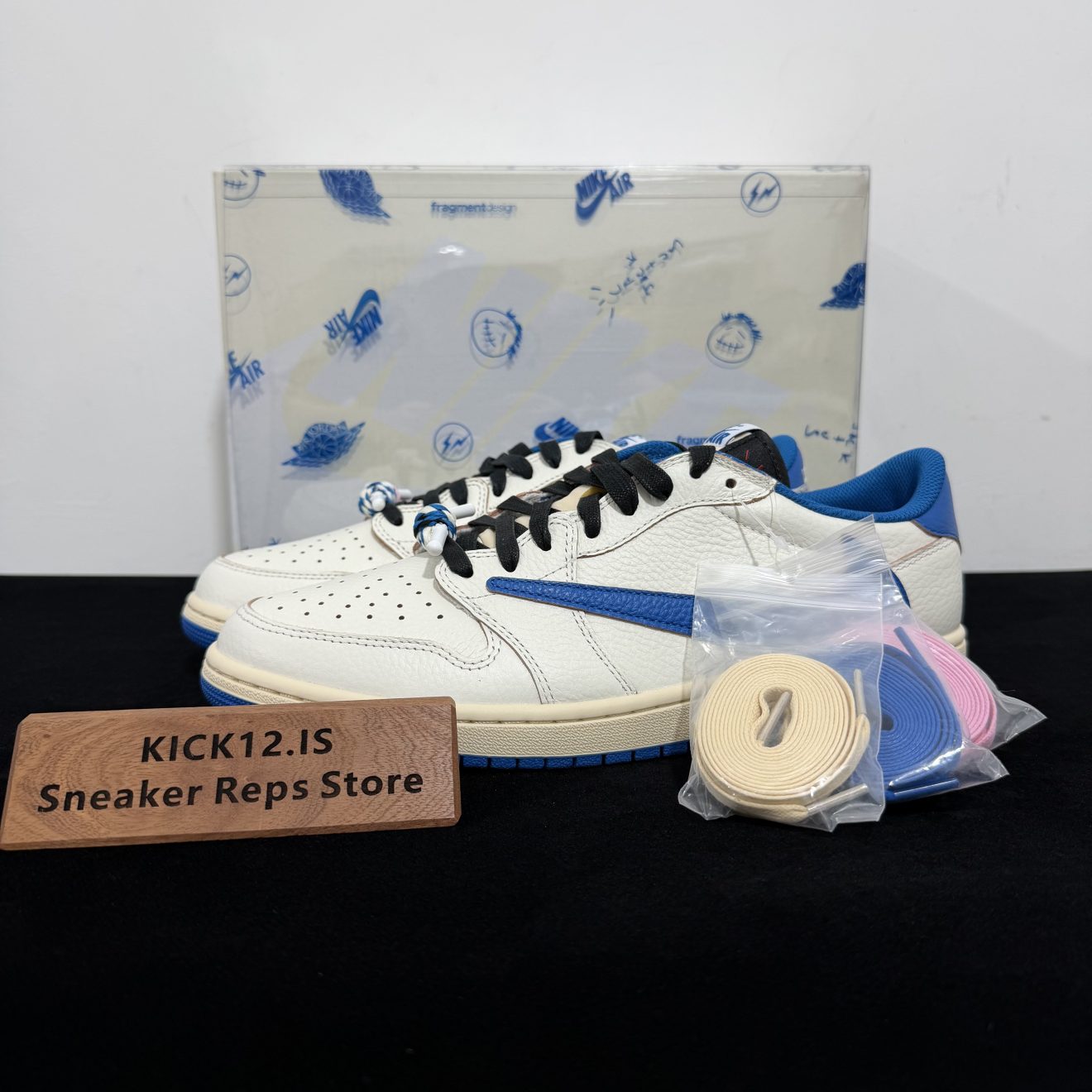 Jordan 1 Retro Low OG SP Fragment x Travis Scott Sail Military Blue 2025