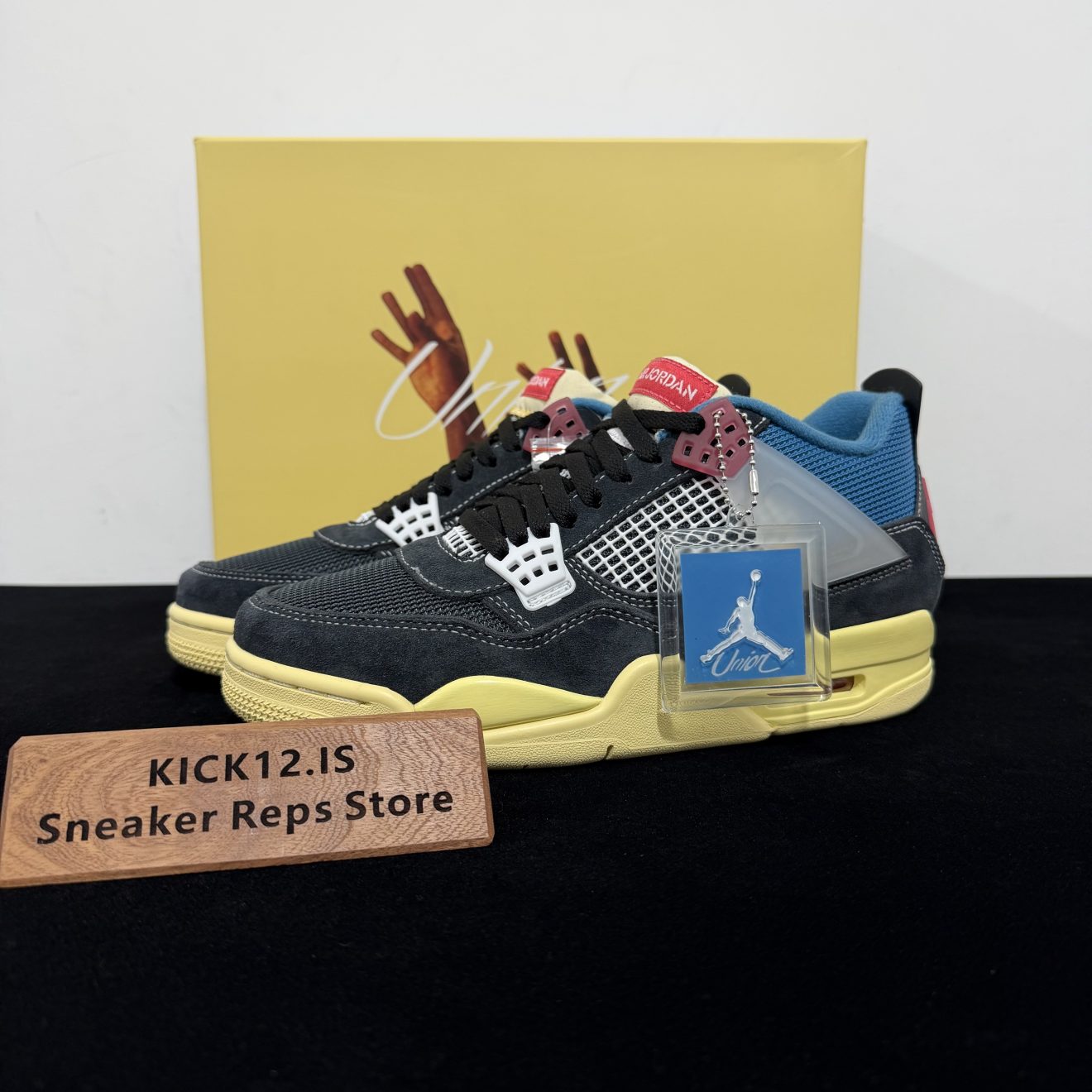 Union LA×Air Jordan 4 Retro "Off Noir" Reps