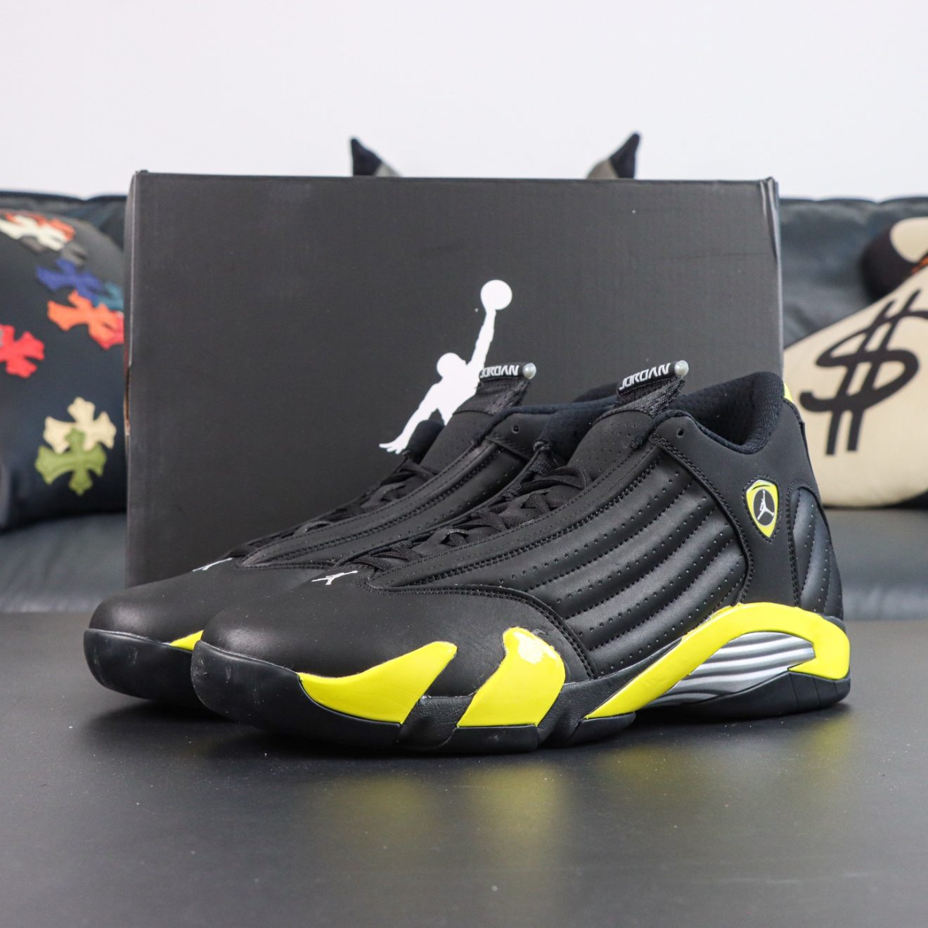Jordan 14 Thunder Reps with box