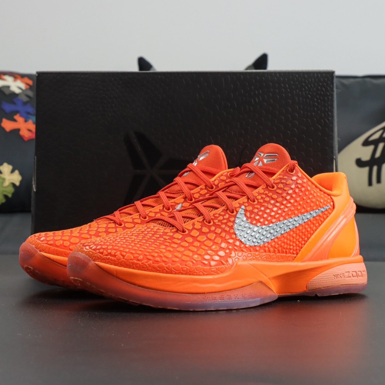 Kobe 6 Protro Total Orange with scaled upper and box
