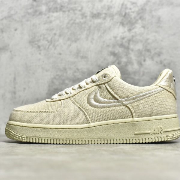 outside view of Stussy Air Force 1 Fossil replica showing natural color and texture