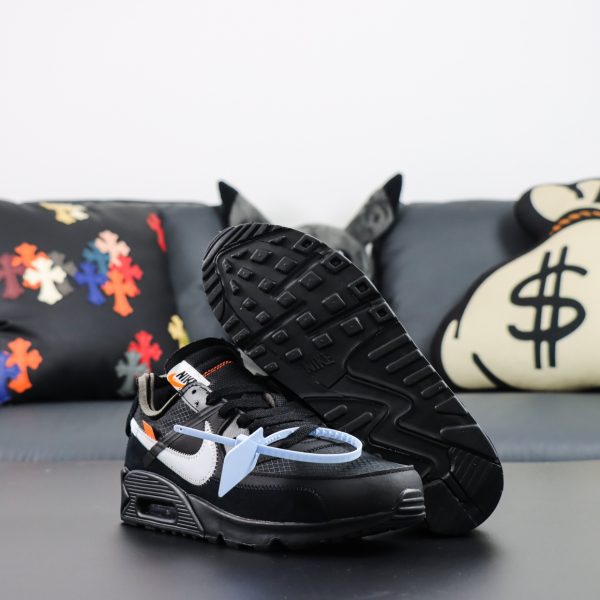 Outsole of Off White Air Max 90 Reps with durable rubber and waffle traction pattern