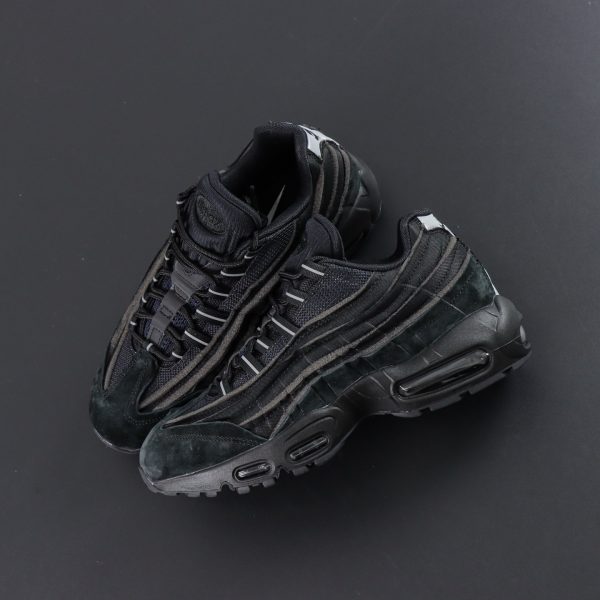 Top-down view of Air Max 95 CDG reps with tonal laces
