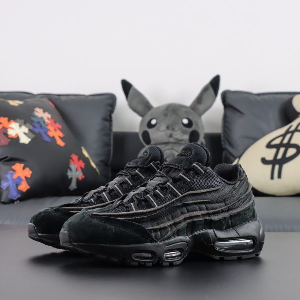 Side view of CDG Air Max 95 reps showing foam wave design