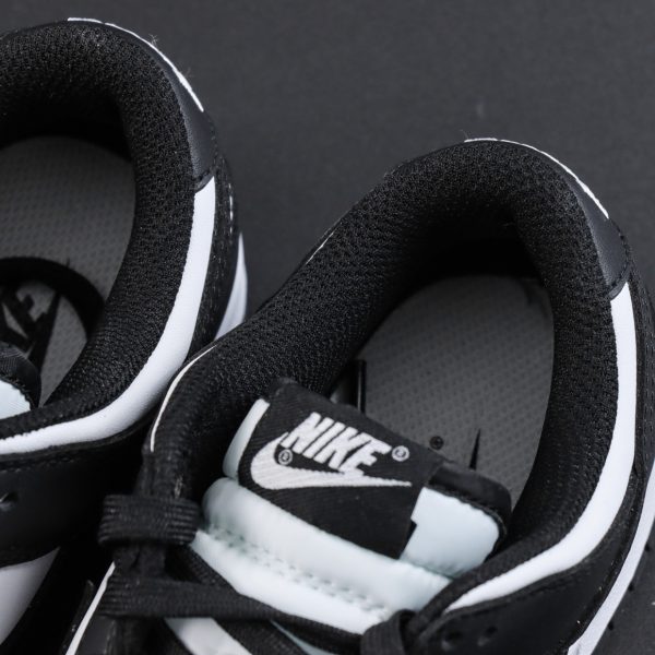 Nike tag on tongue of Panda Dunk replica sneakers
