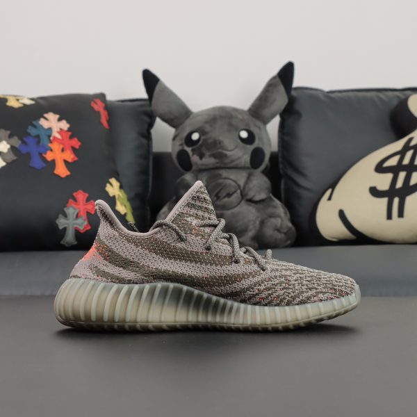 Inside view of Yeezy 350 Beluga reps GW1229 with reflective knit