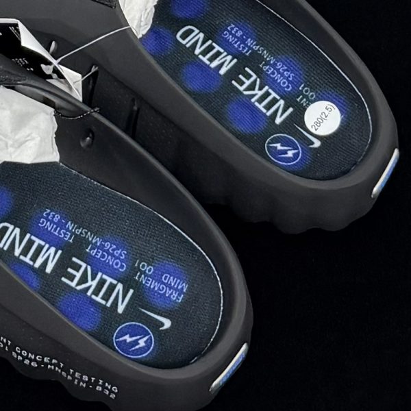 Tongue detail on Nike x Fragment Design Mind 001 Reps