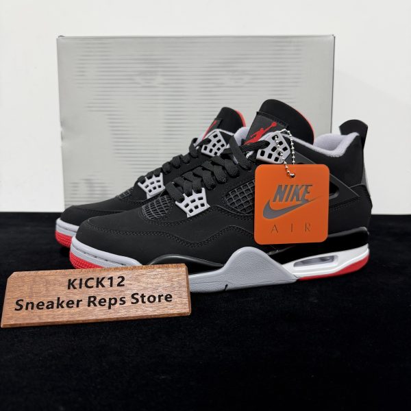 Jordan 4 Bred 2026 Reps with box