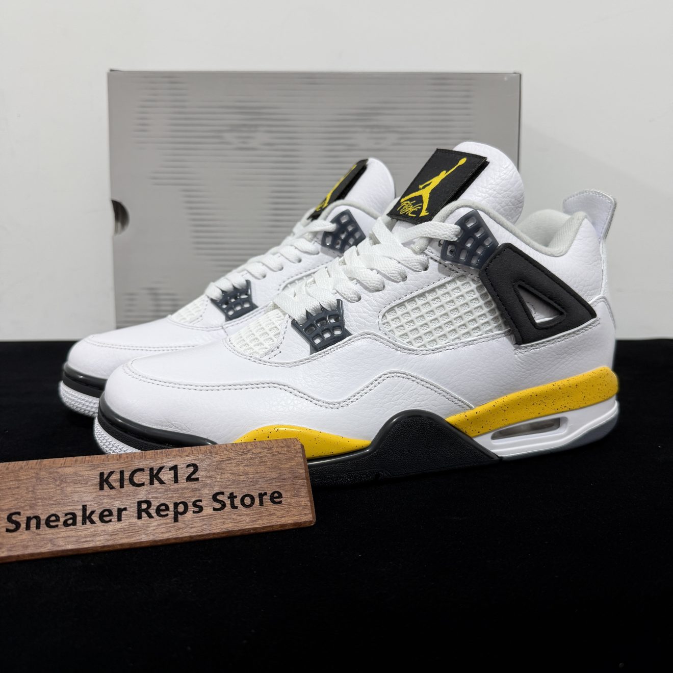Jordan 4 Rare Air Tour Yellow Reps with box